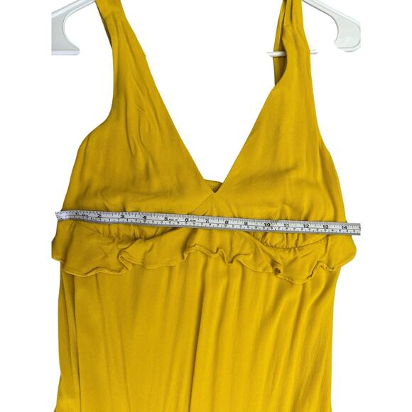 Who What Wear Yellow Ruffle Maxi Size X Small - Picture 8 of 9